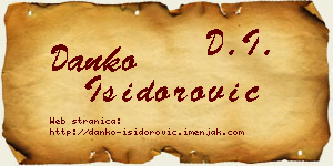 Danko Isidorović vizit kartica
